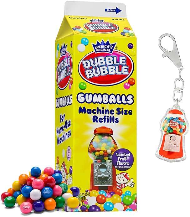 PlayO Gumballs for Gumball Machine - Refill Bubble Gum 20-Ounce - Carton of Double Bubble Assorted Gum Ball Candies -Kosher - Image 2