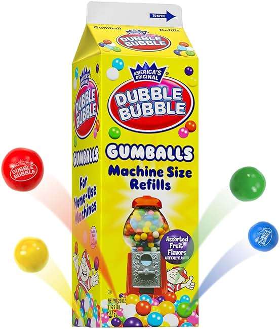 PlayO Gumballs for Gumball Machine - Refill Bubble Gum 20-Ounce - Carton of Double Bubble Assorted Gum Ball Candies -Kosher - Image 9