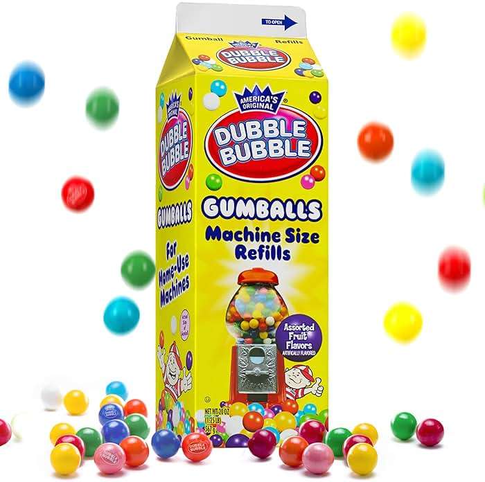 PlayO Gumballs for Gumball Machine - Refill Bubble Gum 20-Ounce - Carton of Double Bubble Assorted Gum Ball Candies -Kosher - Image 10