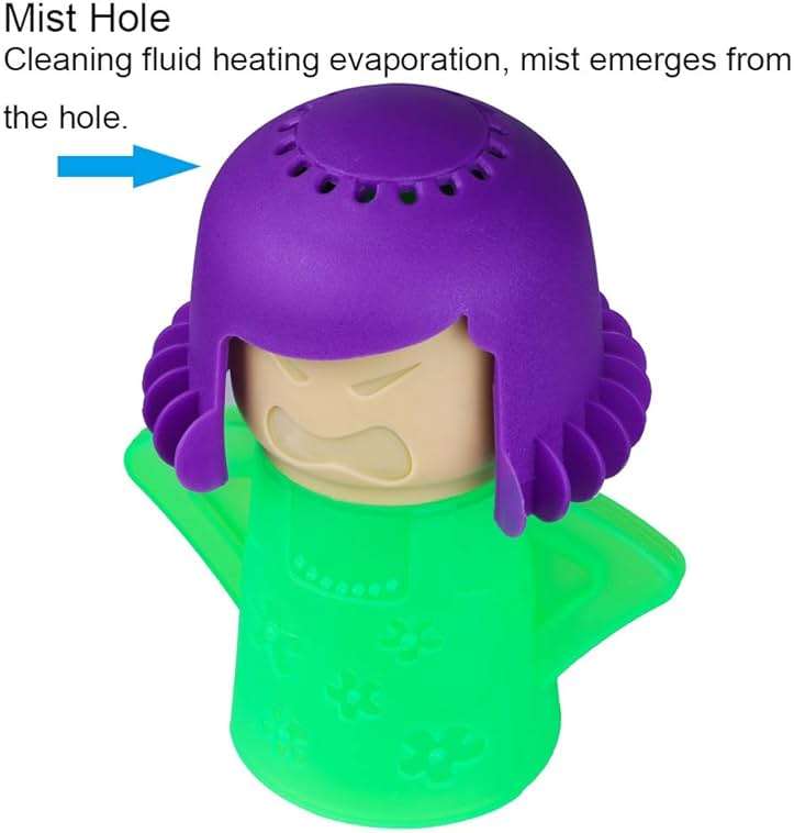 Angry Mama Microwave Oven Steam Cleaner, Angry Mom Microwave Cleaner, Just Add Vinegar and Water, Cut Cleaning Time by Half (Green) - Image 4
