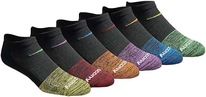 Saucony Men's RunDry Mesh Ventilating Comfort Fit Performance No-Show Socks, Available in M-XXL (6, 12, 18 Pairs) - Image 1