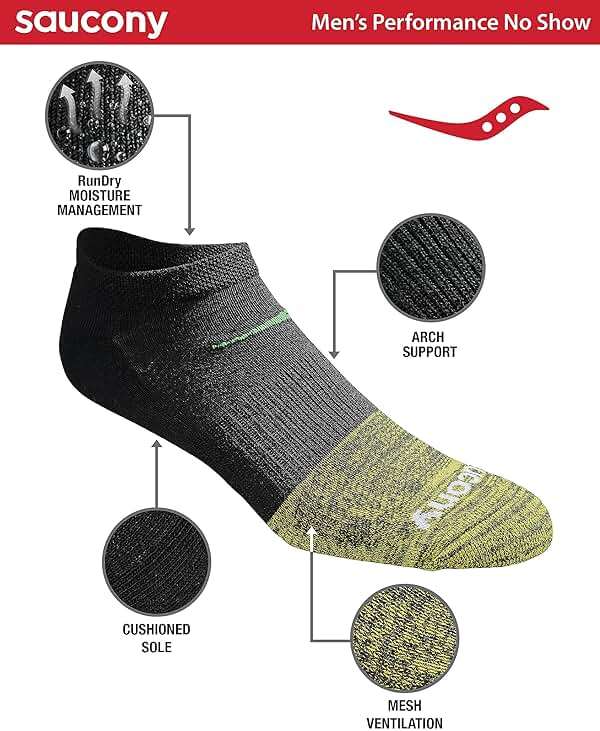 Saucony Men's RunDry Mesh Ventilating Comfort Fit Performance No-Show Socks, Available in M-XXL (6, 12, 18 Pairs) - Image 2