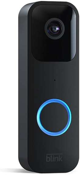Blink Video Doorbell — Two-way audio, HD video, long-lasting battery life, wired or wire-free install, motion detection, chime app alerts, Works with Alexa (Black) - Image 1
