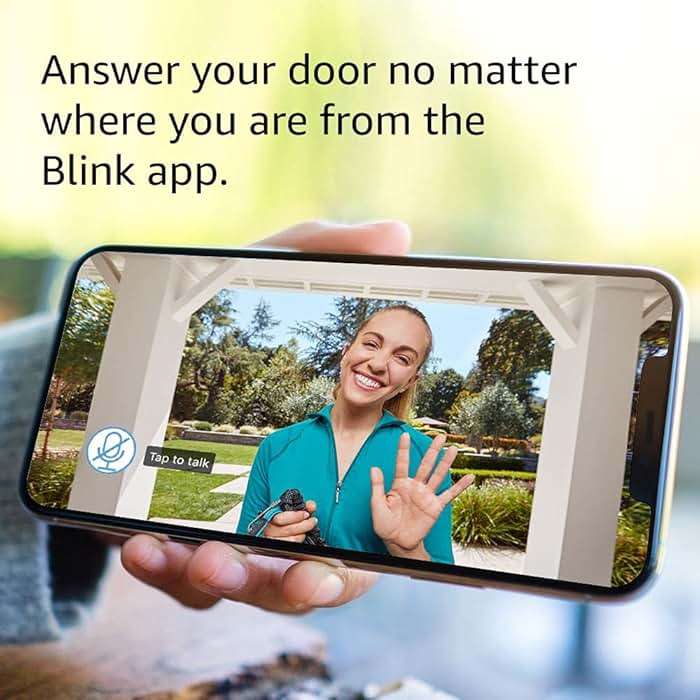 Blink Video Doorbell — Two-way audio, HD video, long-lasting battery life, wired or wire-free install, motion detection, chime app alerts, Works with Alexa (Black) - Image 2