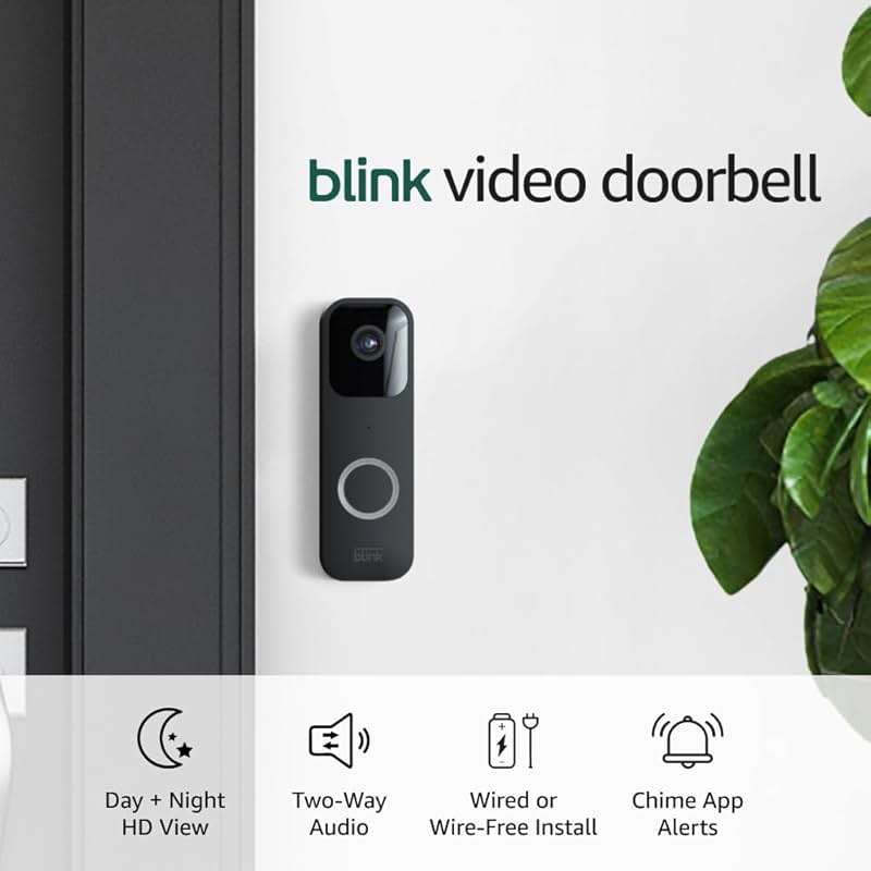 Blink Video Doorbell — Two-way audio, HD video, long-lasting battery life, wired or wire-free install, motion detection, chime app alerts, Works with Alexa (Black) - Image 7