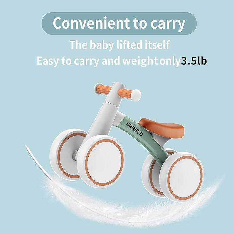 SEREED Baby Balance Bike for 1 Year Old Boys Girls 12-24 Month Toddler Balance Bike, 4 Wheels Toddler First Bike, First Birthday Gifts - Image 3
