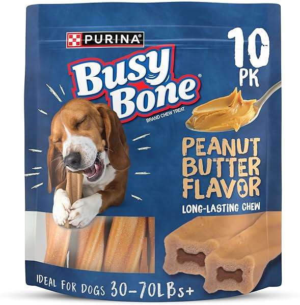 Purina Busy Bone Adult Dog Chew Bone Treats, Peanut Butter - 10 ct. Pouch - Image 1