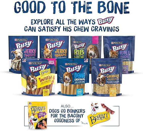Purina Busy Bone Adult Dog Chew Bone Treats, Peanut Butter - 10 ct. Pouch - Image 7