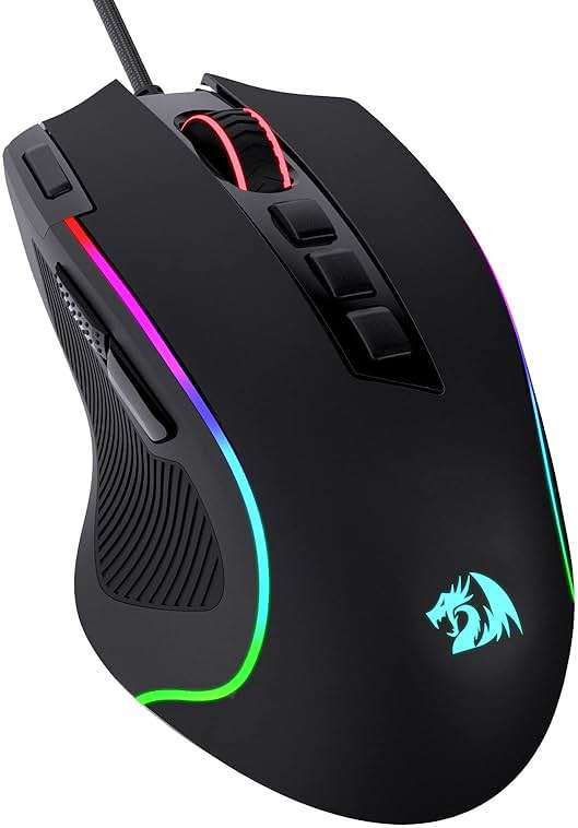 Redragon M612 Predator RGB Gaming Mouse, 8000 DPI Wired Optical Mouse with 11 Programmable Buttons & 5 Backlit Modes, Software Supports DIY Keybinds Rapid Fire Button - Image 1