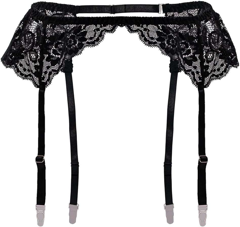 Lidogirl Women's Lace Nights Garter Belt with Stockings Sheers - Image 2