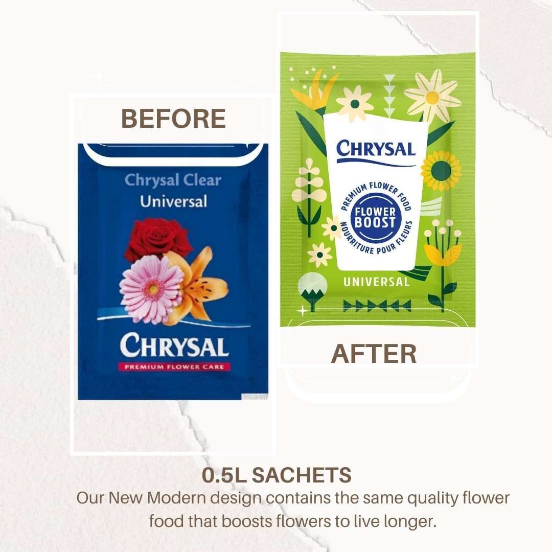Chrysal Clear Flower Food Packets – Single Packet – Flower Arrangements & Bouquets – Fresh Flower Arrangements Florist Floral Supplies - 100 Ct-5g/.5 Liter (100 Packets) - Image 3