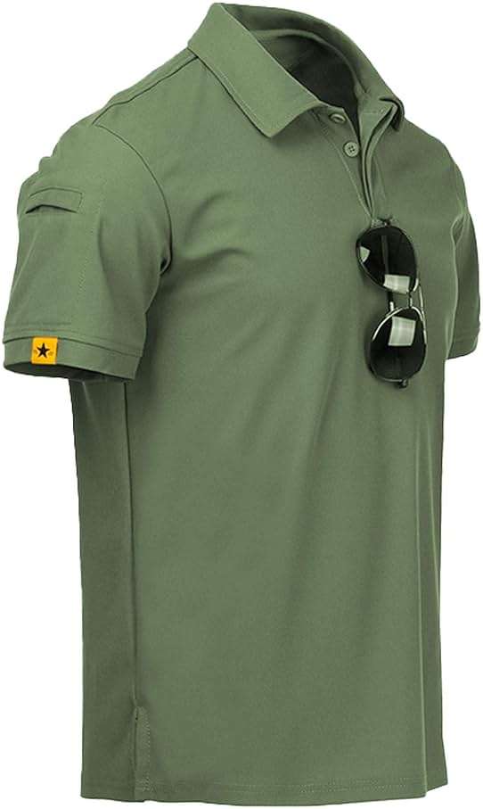ZITY Mens Polo Shirt Short Sleeve Sports Tactical T-Shirt Athletic Golf Polos Daily Casual Stylish Collared Shirts for Men - Image 1