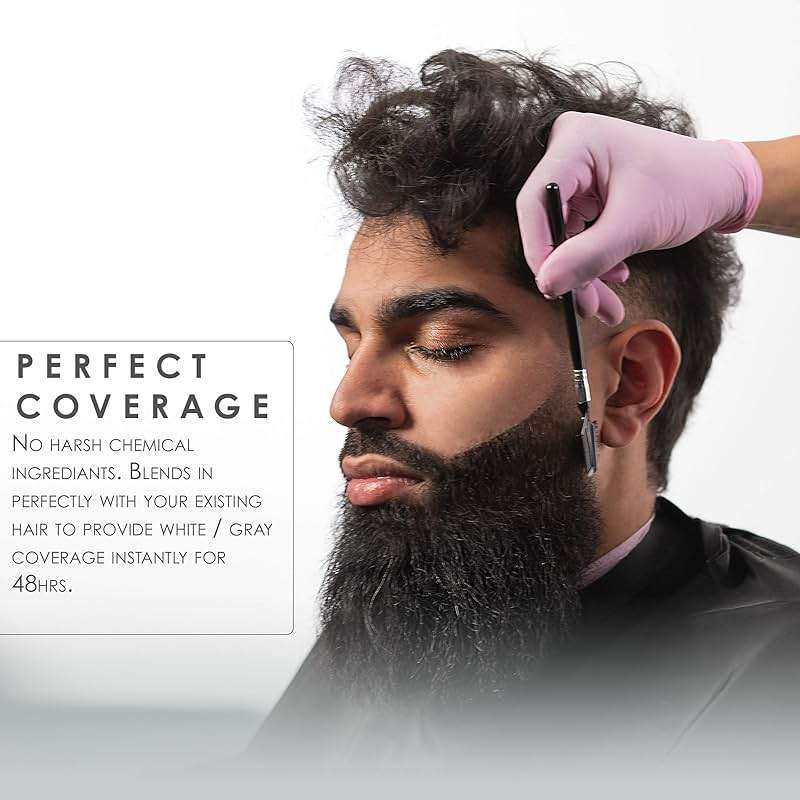 L3 - Temporary Beard Color - Full Beard in Minutes - Easy to Apply and No Mixing Required - Level 3 Natural Looking Black Dye - Image 3