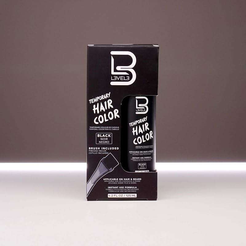 L3 - Temporary Beard Color - Full Beard in Minutes - Easy to Apply and No Mixing Required - Level 3 Natural Looking Black Dye - Image 5