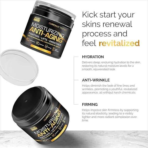 Men's Face Cream Moisturizer - Anti-Aging Cream For Men, Collagen, Retinol & Hyaluronic Acid - Day & Night - Facial Skin Care- Anti Wrinkle 1.7 oz - Image 5