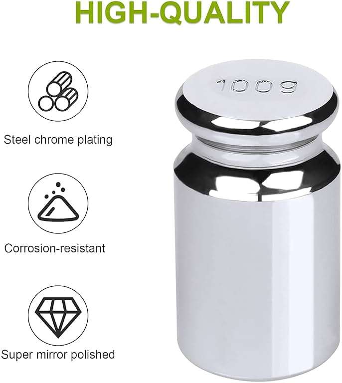 7 PCS Calibration Weights, Scale Weight Set 1g 2g 5g 10g 20g 50g 100g, Carbon Steel Small Weight for Digital Scale, Gram Scale Balance, Jewelry Scale (Silver) - Image 3