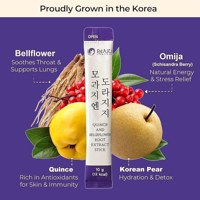 SamSiDae Korean Bellflower Root Juice with Pear & Quince (10ml X 30 Pouches) – Naturally Sweet, Fiber-Rich Drink for Daily Wellness - Image 2