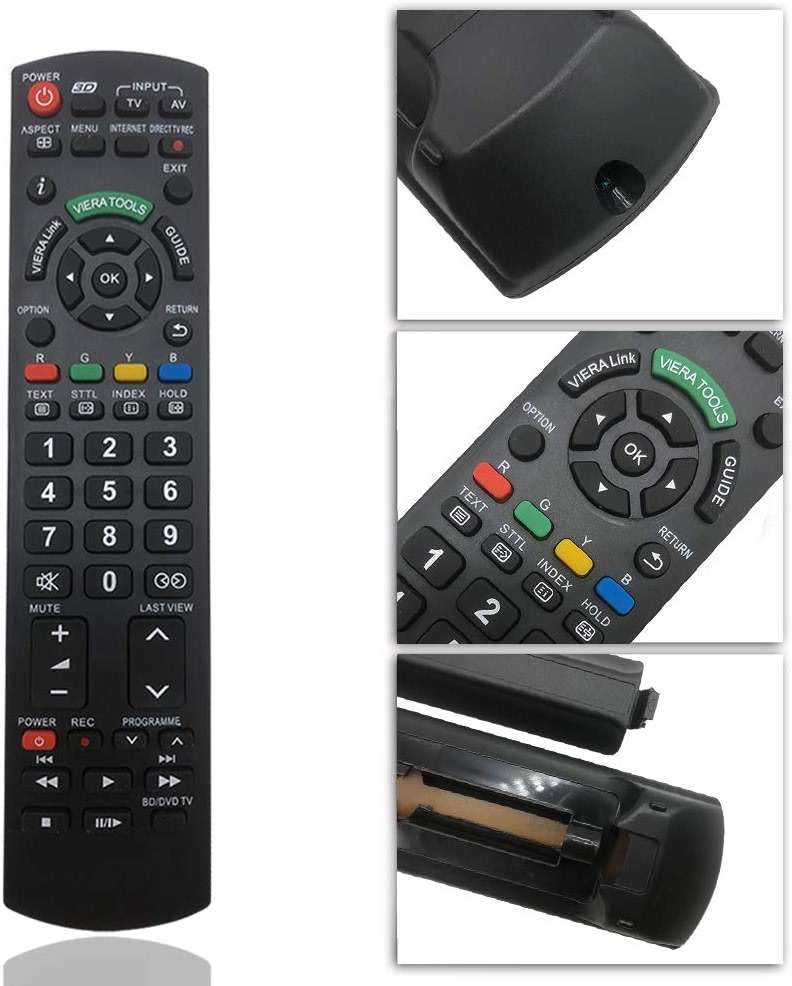 Universal Remote Control for Panasonic TV Remote Control Works for All Panasonic Plasma Viera HDTV 3D LCD LED TV/DVD Player/AV Receiver - No Program Needed - Image 3