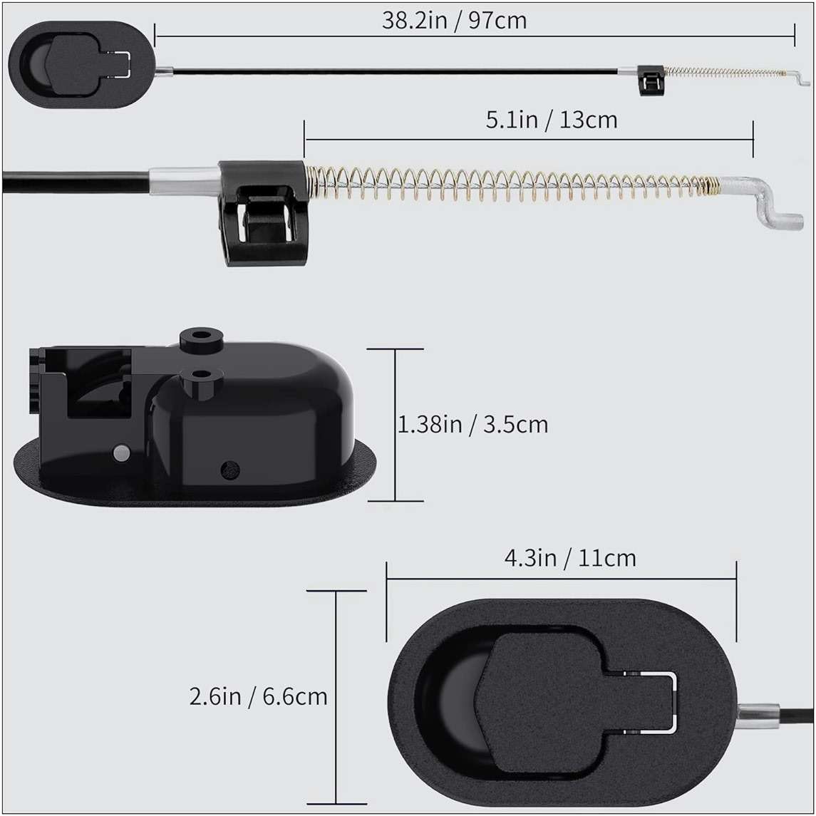 Baridwon 2 Set Recliner Replacement Parts, Durable Recliner Release Pull Handle with Recliner Pull Cable, Repair Replacement Parts Compatible with Most Furniture of Recliner Chair Sofa Couch - Image 2
