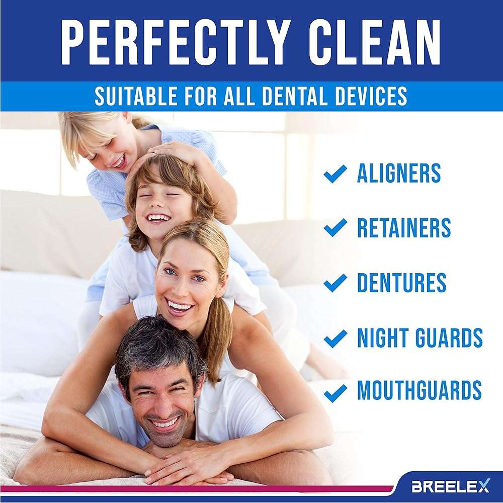 Breelex Retainer Cleaner Tablets for Dentures, Aligners & Night Guards – 120 Denture Cleaning Tablets, 3-Minute Deep Clean, Removes Plaque, Stains & Odor – FSA HSA Eligible - Image 4