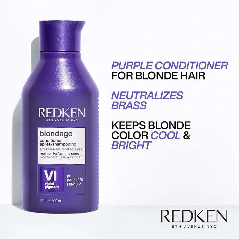 Redken Blondage Color Depositing Purple Conditioner For Blonde Hair - Tones & Moisturizes Brassy Hair - Image 2