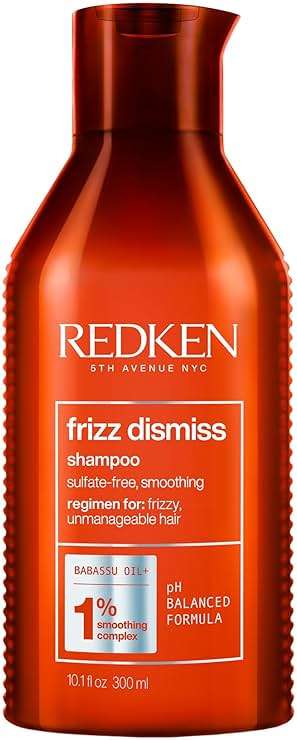 Redken Frizz Dismiss Shampoo For Frizzy Hair - Provides Smoothness & Shine, Weightless Frizz Control, Sulfate-Free - Image 1