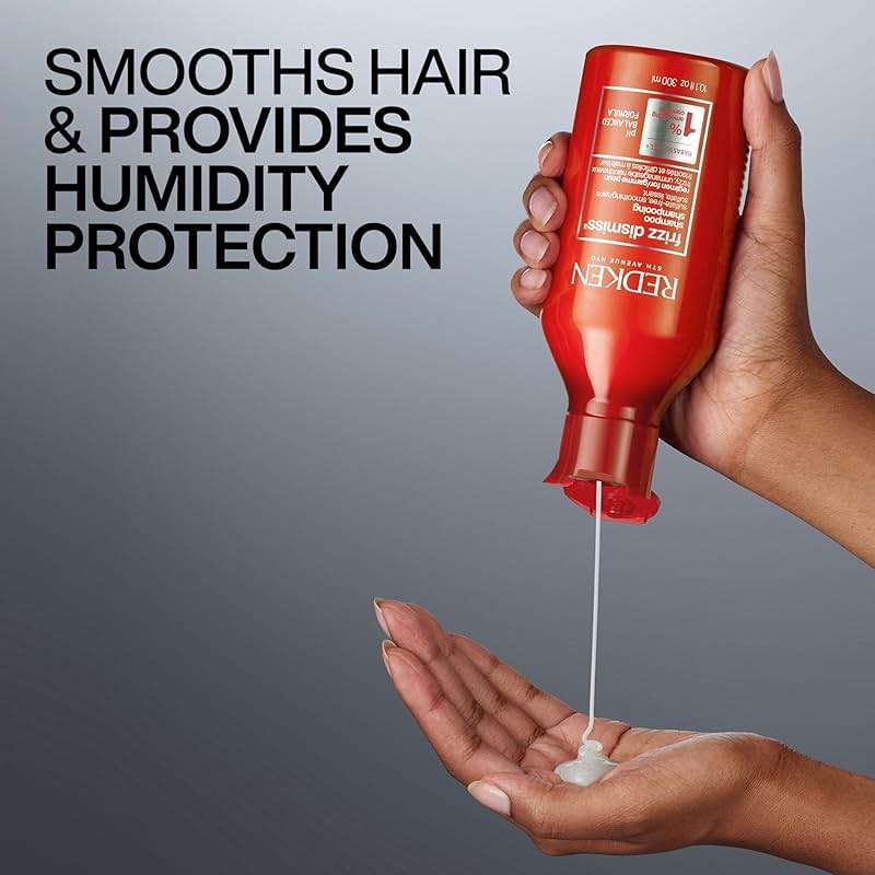 Redken Frizz Dismiss Shampoo For Frizzy Hair - Provides Smoothness & Shine, Weightless Frizz Control, Sulfate-Free - Image 5