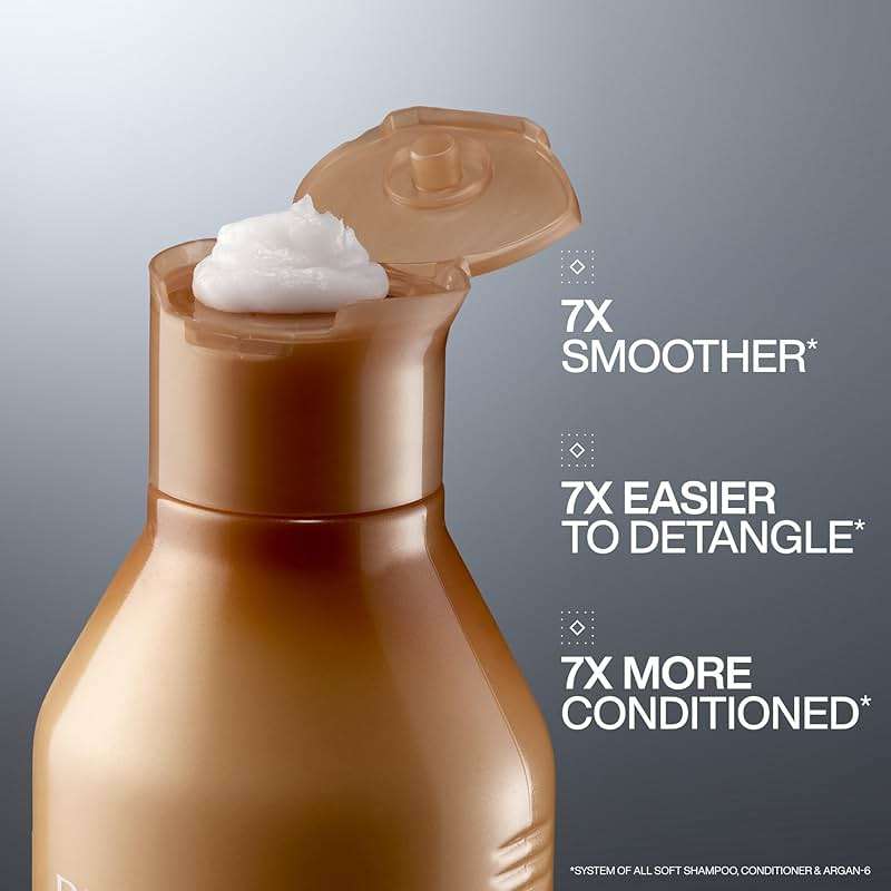 Redken All Soft Conditioner - Moisturizes & Hydrates Dry, Brittle Hair, Softens, Smooths & Adds Hair Shine, Conditioner & Detangler - Image 2