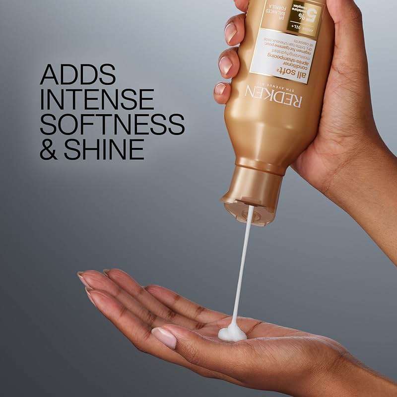 Redken All Soft Conditioner - Moisturizes & Hydrates Dry, Brittle Hair, Softens, Smooths & Adds Hair Shine, Conditioner & Detangler - Image 4