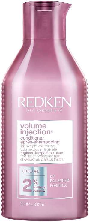Redken Volume Injection Conditioner For Fine Hair - Adds Lift & Body, Volumizing & Detangling Without Weighing Down, Paraben Free - Image 1