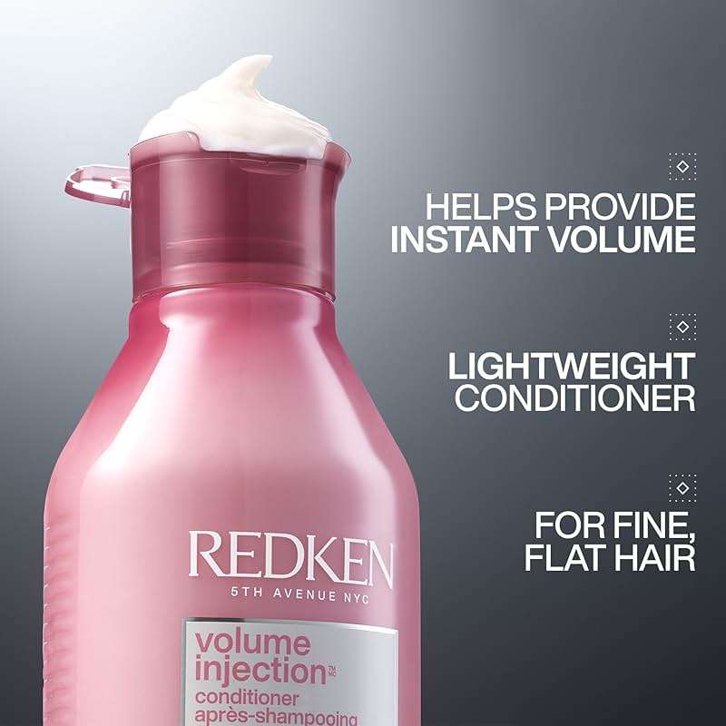 Redken Volume Injection Conditioner For Fine Hair - Adds Lift & Body, Volumizing & Detangling Without Weighing Down, Paraben Free - Image 2