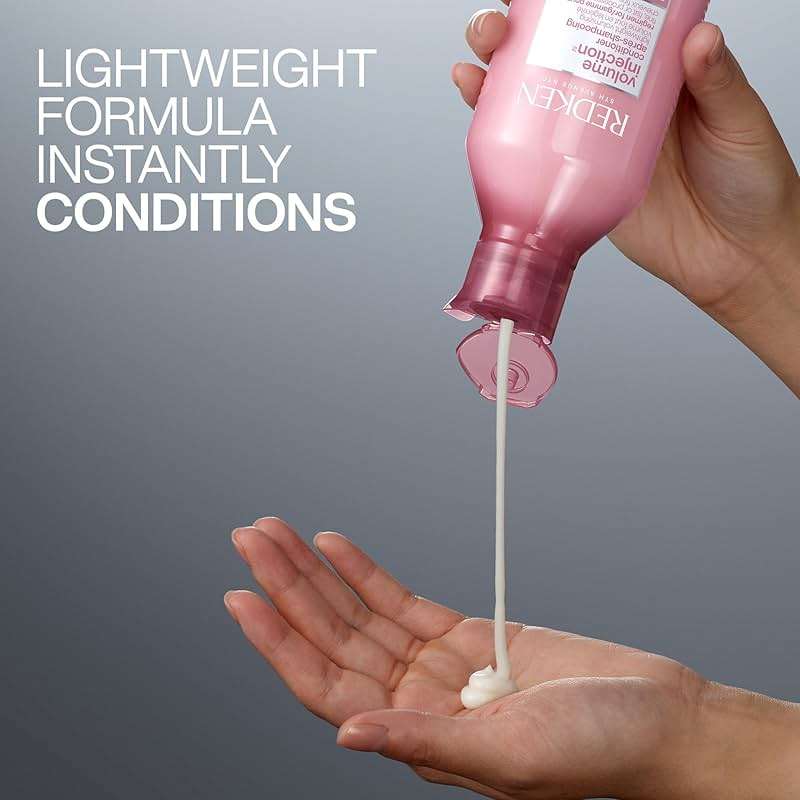Redken Volume Injection Conditioner For Fine Hair - Adds Lift & Body, Volumizing & Detangling Without Weighing Down, Paraben Free - Image 4