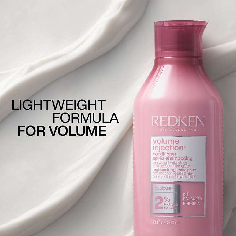Redken Volume Injection Conditioner For Fine Hair - Adds Lift & Body, Volumizing & Detangling Without Weighing Down, Paraben Free - Image 6