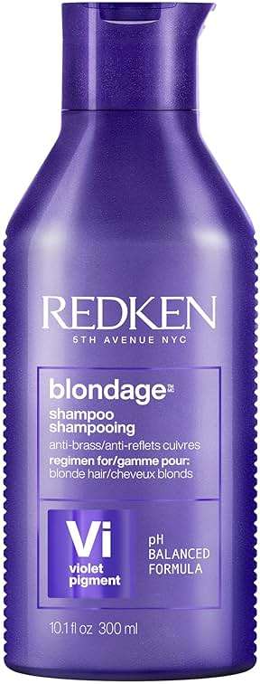 Redken Blondage Purple Shampoo For Blonde, Bleached or Highlighted Hair - Neutralizes Brassy Tones With Salicylic Acid, Color Depositing - Image 1