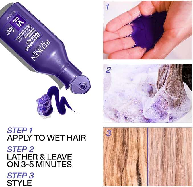 Redken Blondage Purple Shampoo For Blonde, Bleached or Highlighted Hair - Neutralizes Brassy Tones With Salicylic Acid, Color Depositing - Image 6