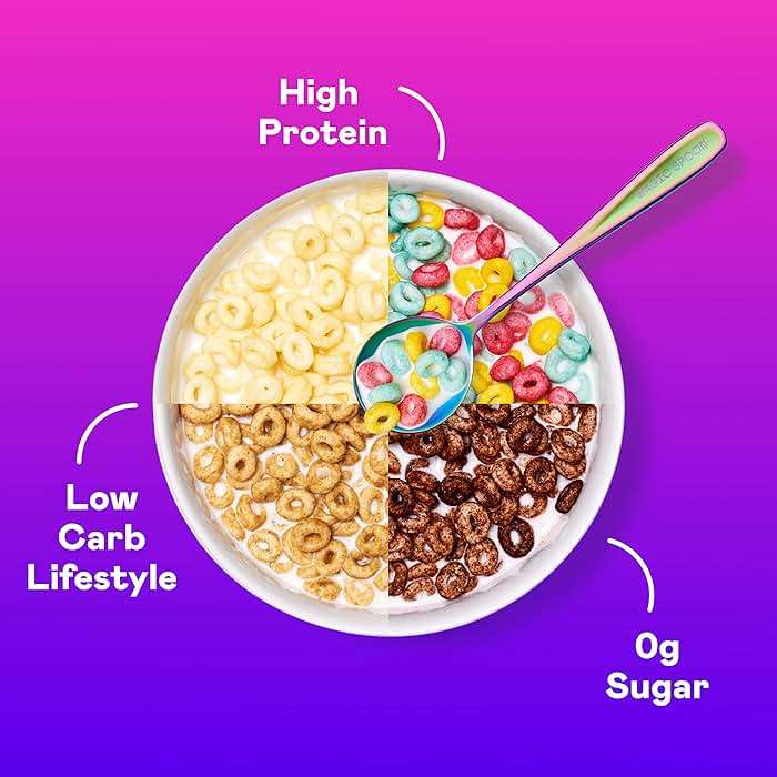 Magic Spoon Cereal - High Protein Cereals - Sugar Free Snacks & Breakfast Food - Grain & Gluten Free Cereal - Low Carb & Keto Friendly - 4 Pack Variety: Fruity, Cocoa, Classic Marshmallow, Peanut Butter - Image 3