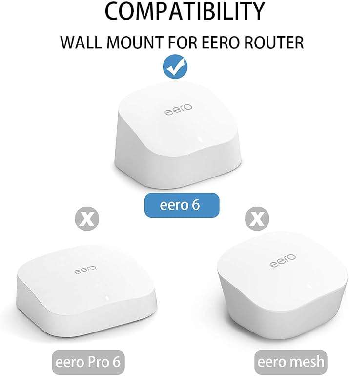 Screwless Wall Mount for eero 6 Dual-Band mesh Wi-Fi 6 Router Holder, No Tools Required, Easy to Install, No Drilling, Strong VHB Adhesive Mount by HOLACA (2 Pack) - Image 2