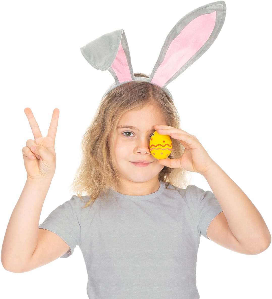 Funcredible Gray Bunny Ears Headband – Bendable Rabbit Ears for Him and Her– Soft Velvet Bunny Accessories for Women and Men – Rabbit Costume for Parties and Concerts - Image 6