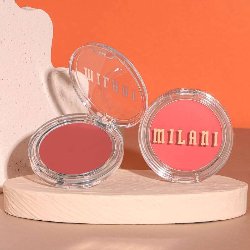 Milani Blush Makeup – Cheek Kiss Cream Blush for Cheeks, Buildable Cream-to-Gel Blusher & Lip Tint, Dewy Natural Color, Hydrating - Coral Crush - Image 7
