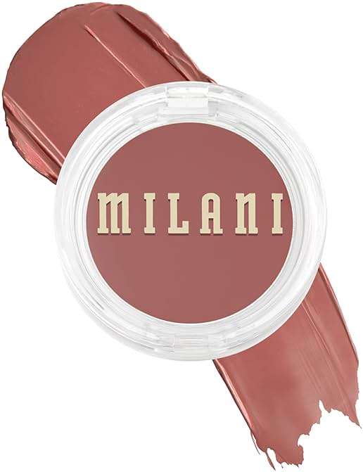 Milani Blush Makeup – Cheek Kiss Cream Blush for Cheeks, Buildable Cream-to-Gel Blusher & Lip Tint, Dewy Natural Color, Hydrating - Nude Kiss - Image 1
