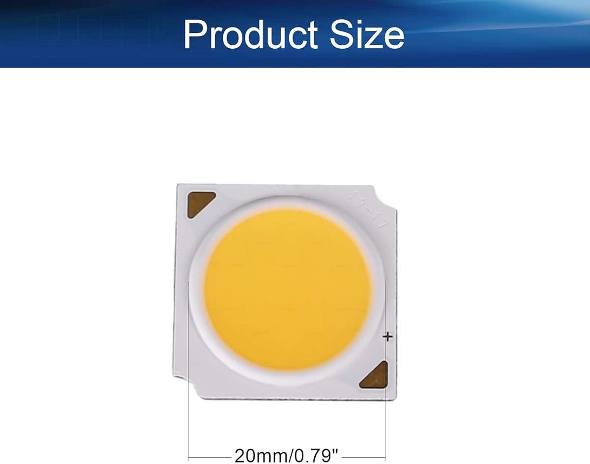 Bettomshin 300mA 10W Square COB LED Chip High Power Beads Light Super Bright High Power or Floodlight 2pcs - Image 2