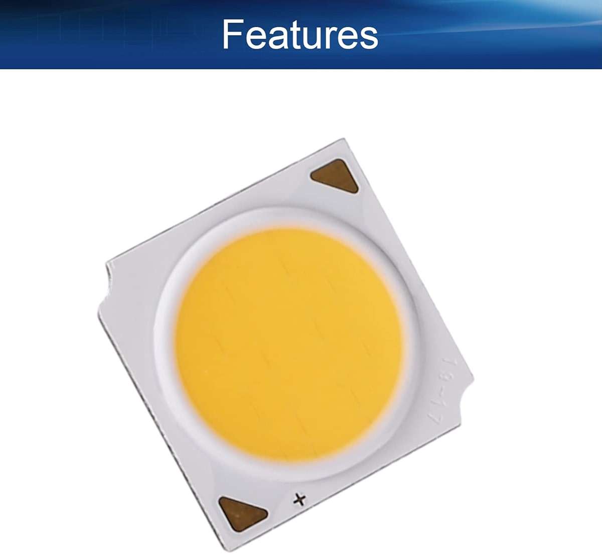 Bettomshin 300mA 10W Square COB LED Chip High Power Beads Light Super Bright High Power or Floodlight 2pcs - Image 3