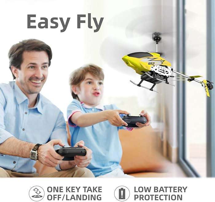 Cheerwing U12 Remote Control Helicopter with Altitude Hold, Mini RC Helicopter for Adults Kids, One Key take Off/Landing and 2 Batteries - Image 4