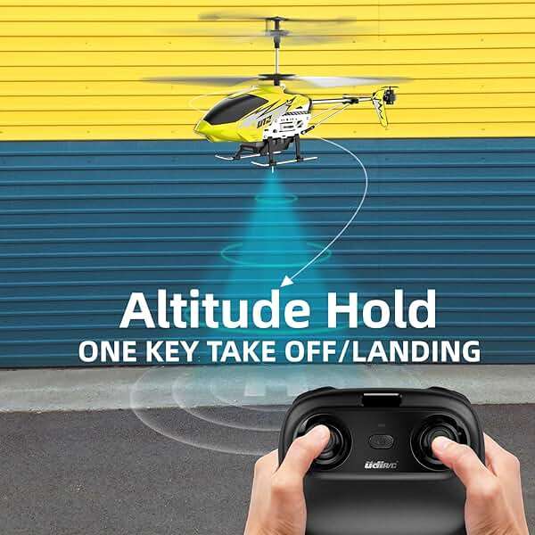 Cheerwing U12 Remote Control Helicopter with Altitude Hold, Mini RC Helicopter for Adults Kids, One Key take Off/Landing and 2 Batteries - Image 5