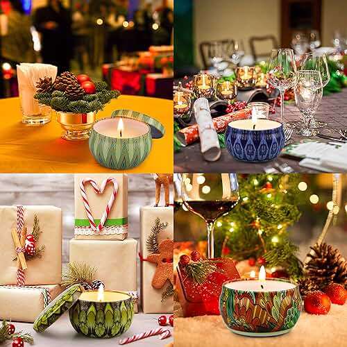 Scented Candles Gift Set, 12 Pack Soy Wax Candles for Home, 12 Scents, Aromatherapy Travel Tins with Gift Box for Women, Birthday, Housewarming, Relaxation - Image 9
