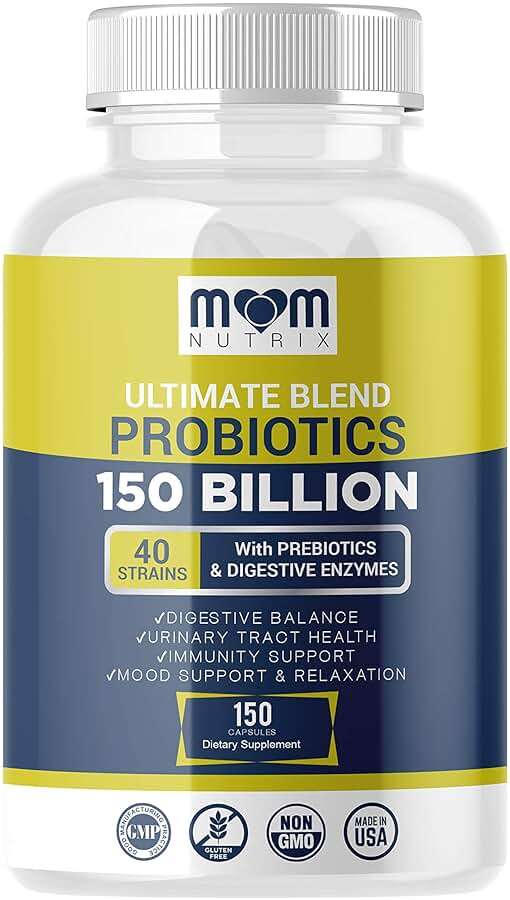 Probiotics 150 Billion CFU - 40 Strain Probiotics for Women, Men and Adults - Shelf Stable Probiotic with Organic Prebiotic - Acidophilus Probiotic - 150 Capsules - Made in USA - Image 1