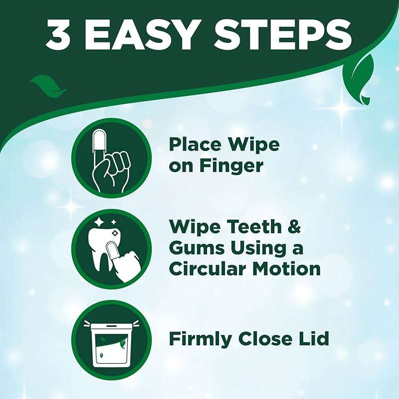 Vet's Best Finger Dental Wipes for Dogs and Cats – Oral Care Wipes for Teeth Cleaning, Fresh Breath, and Tartar Control – Gentle Finger Pads for Pet Dental Hygiene and Plaque Removal – 50 Count - Image 5