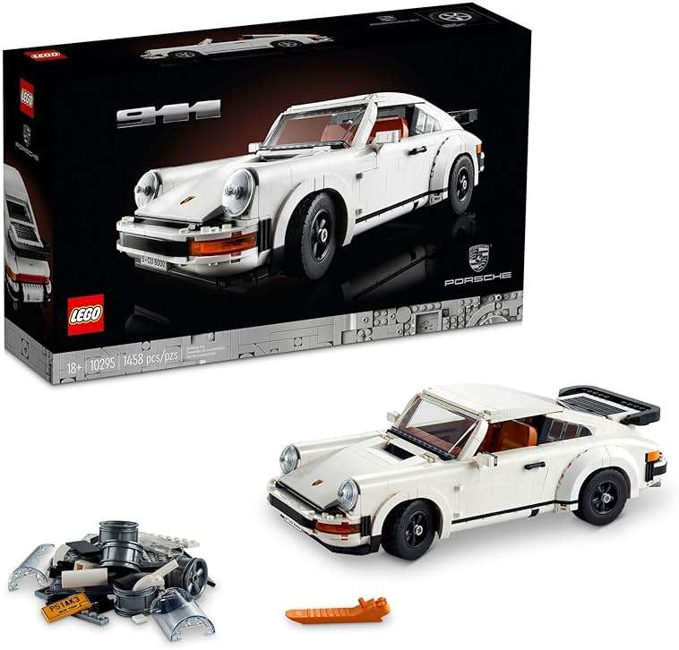LEGO Icons Porsche 911 10295 Building Set, Collectible Turbo Targa, 2in1 Porsche Race Car Model Kit for Adults and Teens to Build, Gift Idea - Image 1