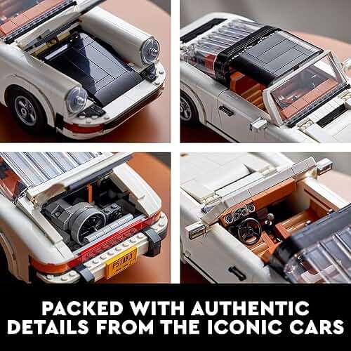 LEGO Icons Porsche 911 10295 Building Set, Collectible Turbo Targa, 2in1 Porsche Race Car Model Kit for Adults and Teens to Build, Gift Idea - Image 6
