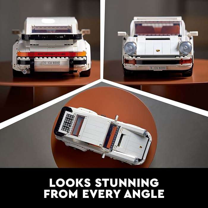LEGO Icons Porsche 911 10295 Building Set, Collectible Turbo Targa, 2in1 Porsche Race Car Model Kit for Adults and Teens to Build, Gift Idea - Image 7